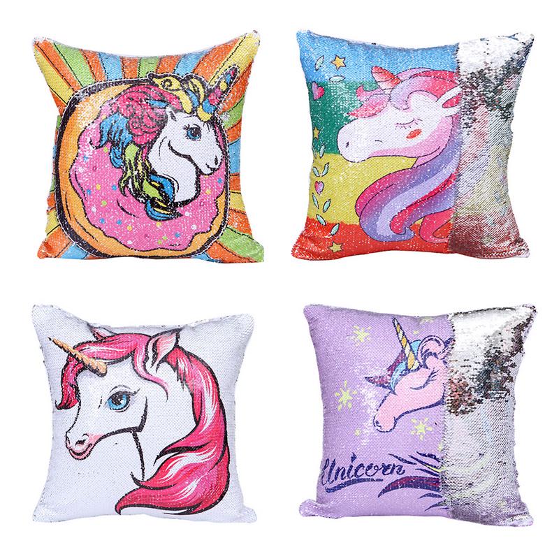 animal sequin pillow