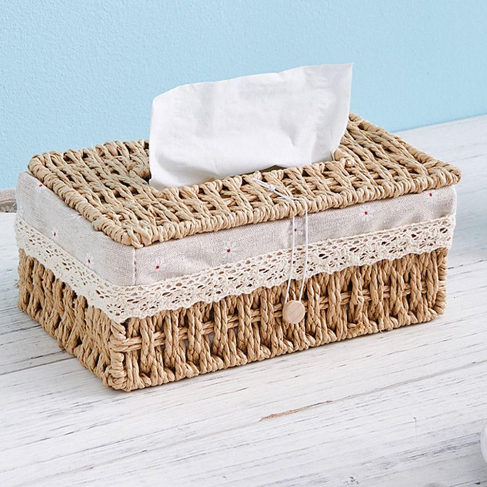 Household Tissue Holder Creative Napkin Paper Organizer Universal Tissue Box Cover  Desk Decor