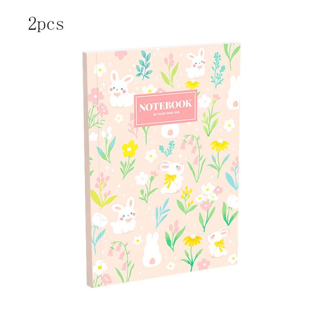 2pcs B5 Diary Notebook Horizontal Line School Supplies Cute Meeting Minutes Book  Student