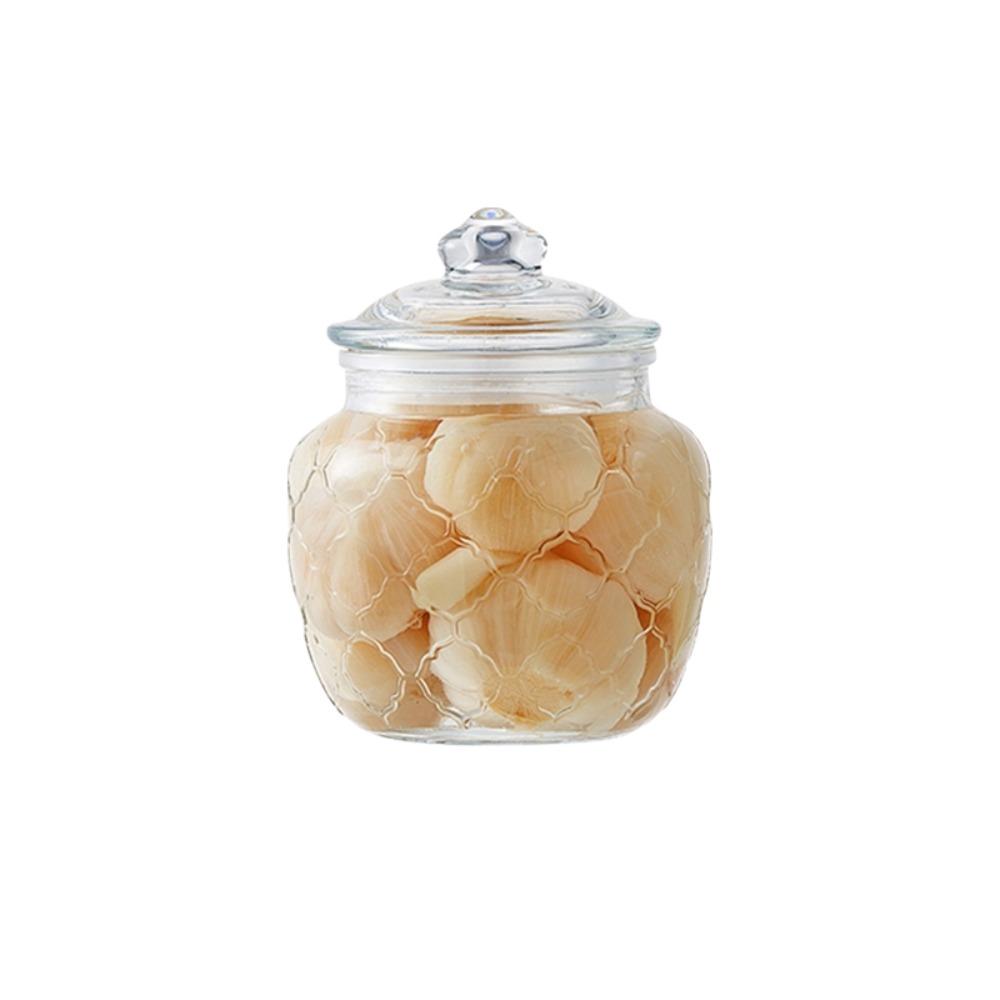 Practical Transparent Glass Pickle Jar Large Open Mouth Sealed Kitchen Storage Jar Large Capacity Thickened Kimchi Jar Grains