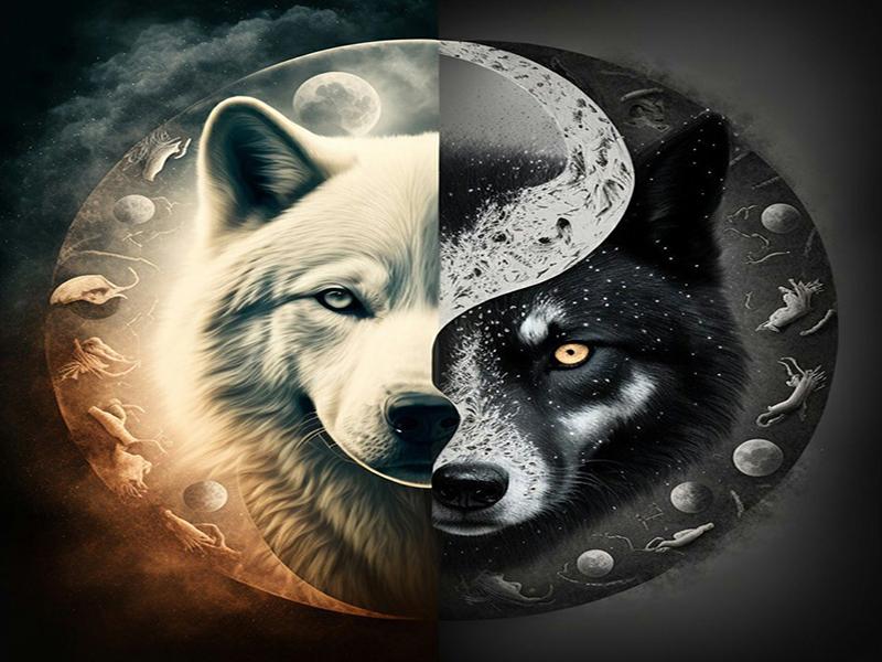 Yin-yang Animal Personality DIY Full Drill Diamond Decorative Painting