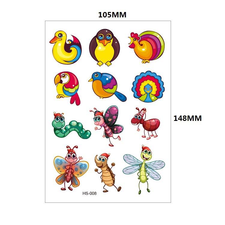 Kinder Tattoos Aufkleber Glitzer Goldstaub Cartoon Schmetterling Regenbogen Insekt Sonnenblume Farbset Niedliche Aufkleber