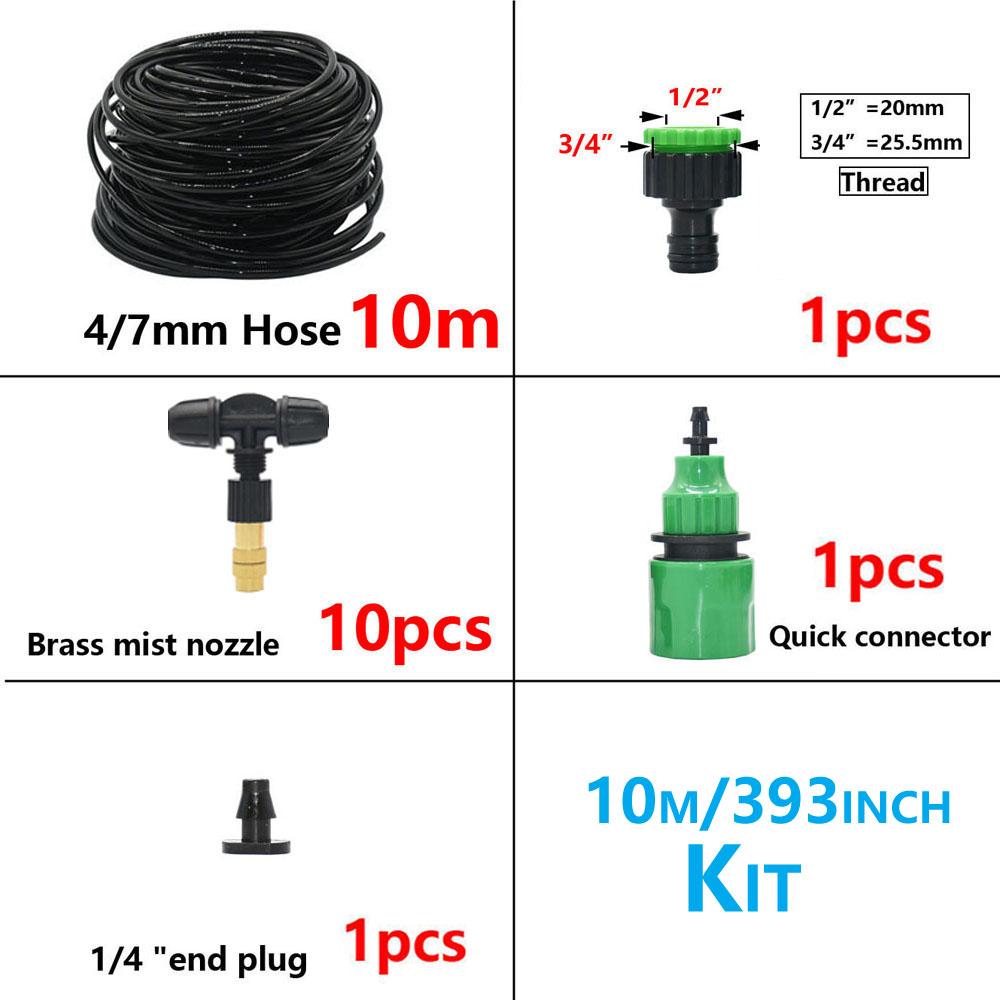 

DIY Mist Nozzles Drip Irrigation System Automatic Drippers Sprinkler Garden Greenhouse Flower Pot Watering