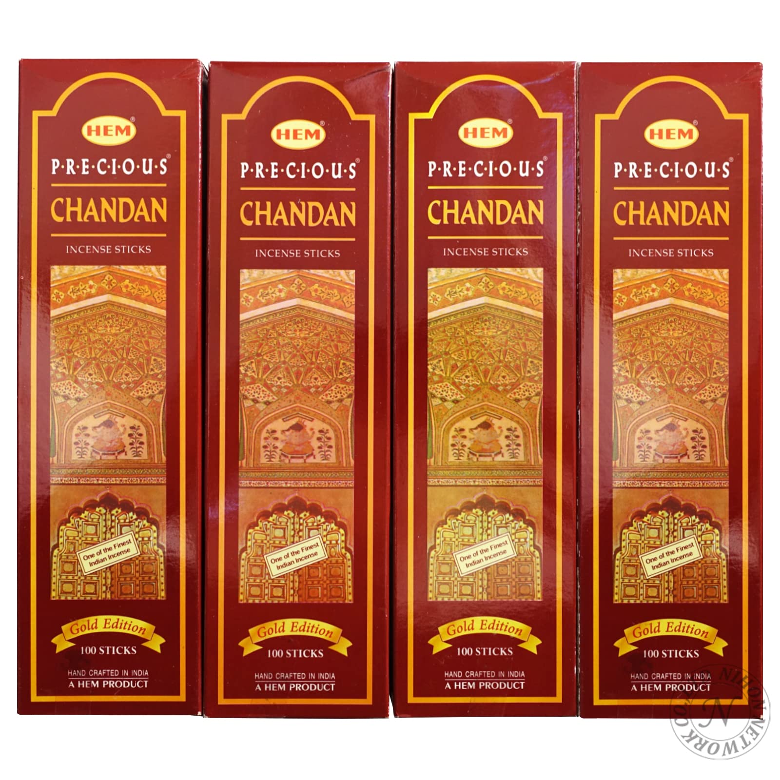 

HEM Indian Incense Stick Type Economy Pack of [Precious Chandan] (Set 4)