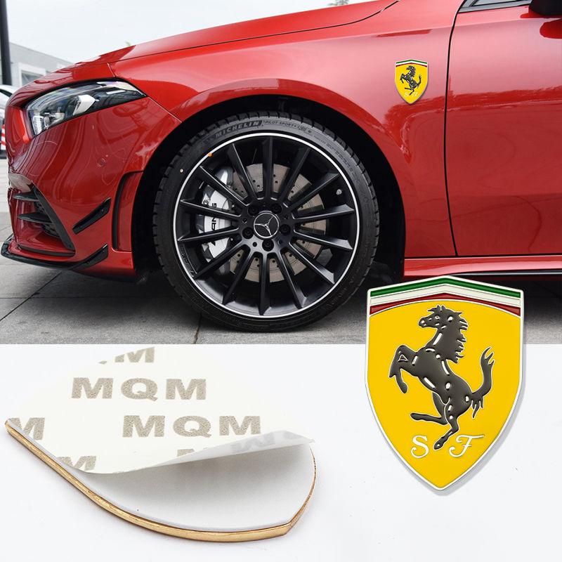 Auto Styling 3D Aufkleber Metallplakette Fahrzeugemblem Karosserieaufkleber für Ferrari Roma 488 Portofino F8 Roma Spider SF90 Auto Zubehör