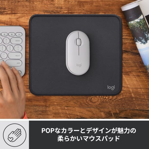 Logitech MP10GR Mauspad Wasserabweisendes Mauspad Klein Rutschfest MP10 Graphit