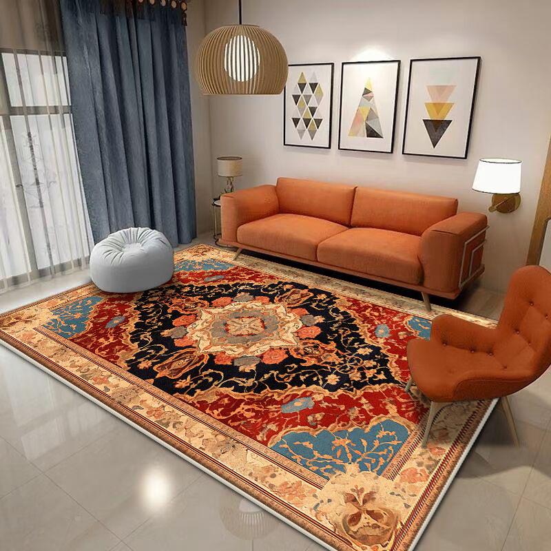 Home Decoration Bohemian Luxury Carpet Living Room Non-slip Cloakroom Area Rug Easy Clean Sofa Table Mat Customizable Washable