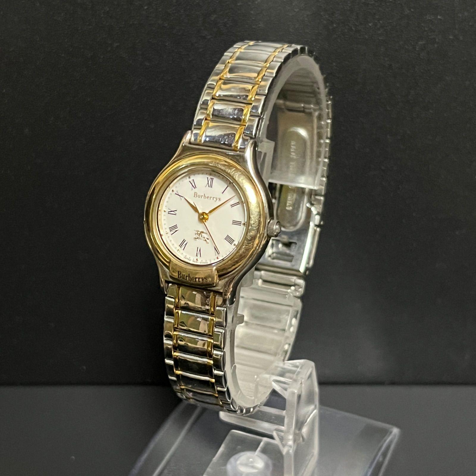 Used [Working item] Burberry Watch Combi Gold Horse Logo Vintage 5031-G03528 TA Operation confirmed Battery replaced