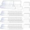 50 Set Hanging File Folder Tabs, Clear Plastic Hanging File Folder Labels Tabs with Paper Erts Transparent Labels for Quick Identification