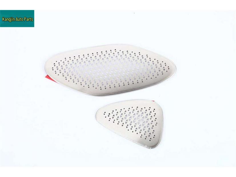 Dustproof Speaker Covers for 2025 Aion V Tyrannosaurus Rex Front Door Panels - Silver Stainless Steel Interior Modifications