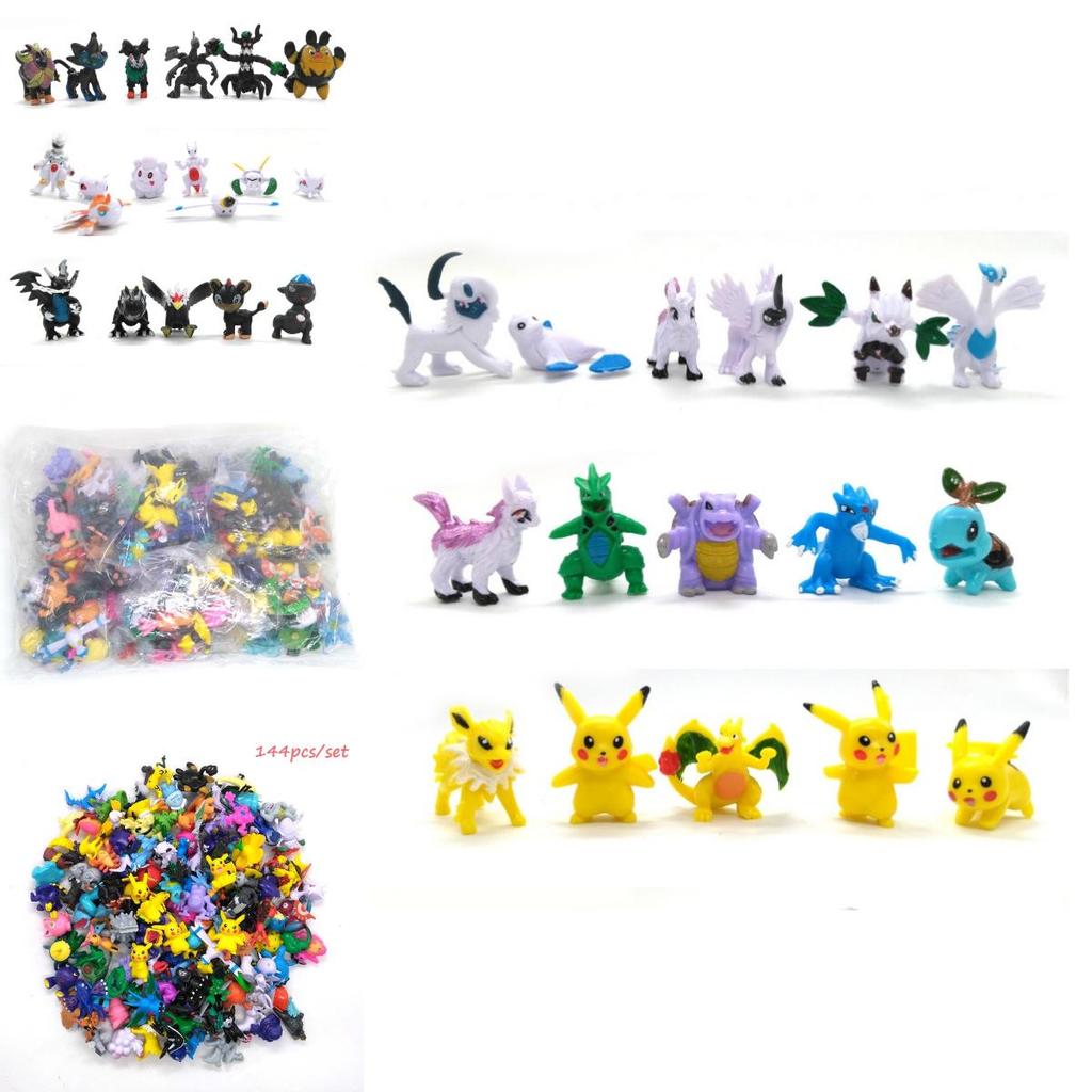 144pcs Pokemon Action Figures Collection Toy Anime Kids Toy Gift