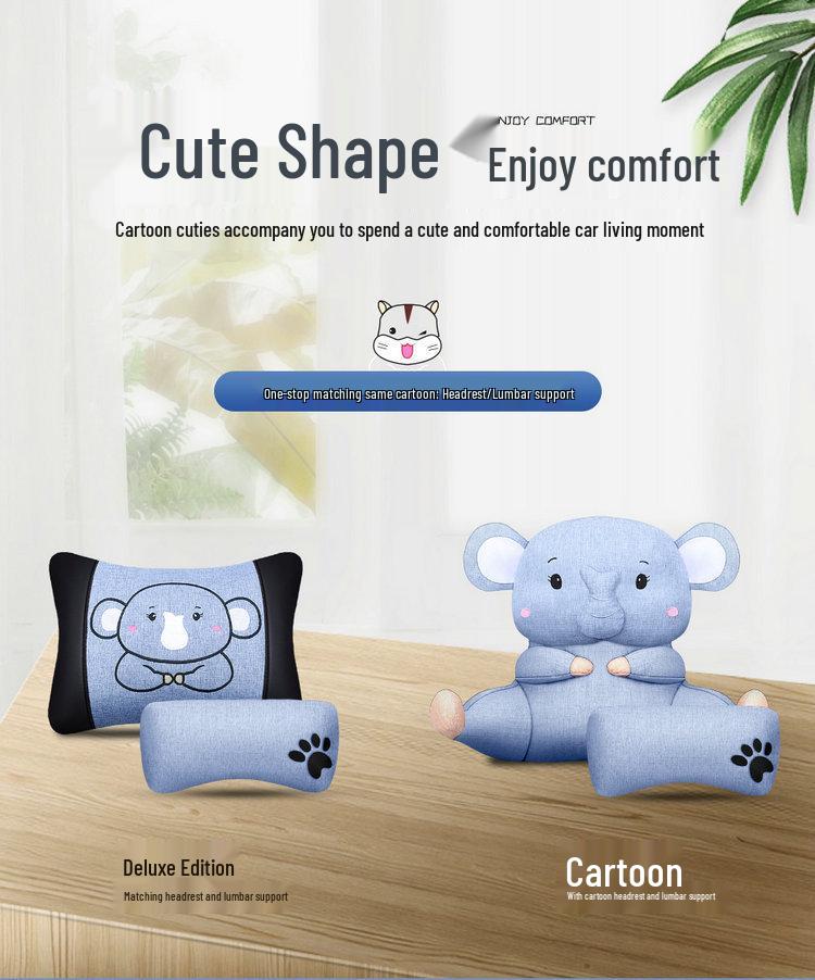 2020 Cartoon Buckwheat Car Seat Cushion - Full Cover, All-Season