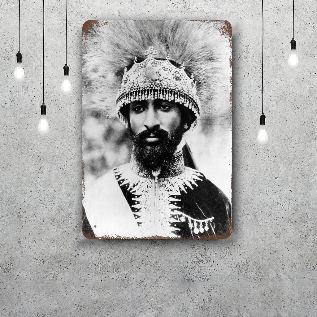 selassie Vintage Metal Tin Signs Posters Decor Retro Metal Plaque Wall Art Decor for Garage Bar