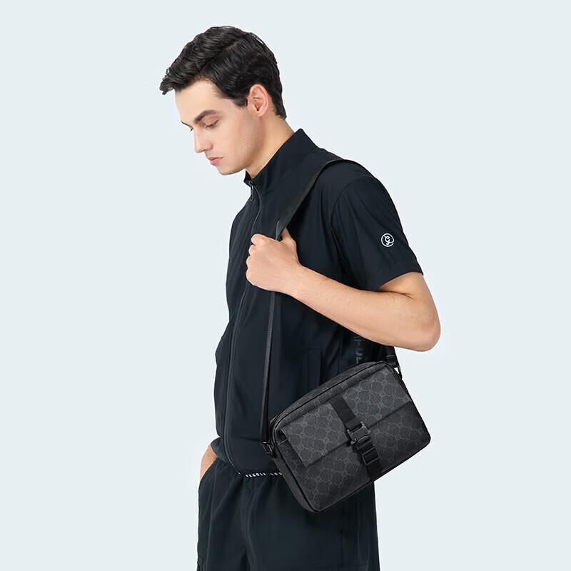 GOLF Shoulder Bag, Crossbody Bag, Wear-Resistant, Business and Commuter Square Bag, Black, 260*180*80mm