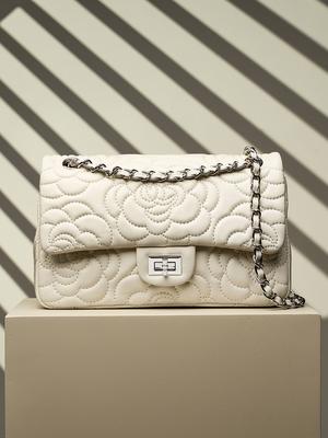 2025 New Women's Fashion Shoulder Bag Ladies Sheepskin Camellia Pattern Chain Bag Crossbody Bags Luxury Designer Bag