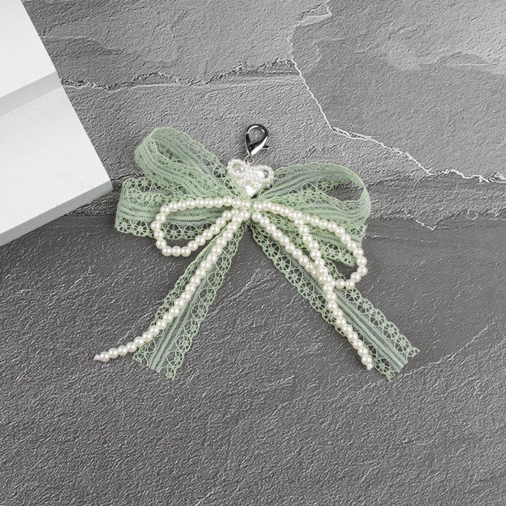 Heart Pendant Bow Keychain Lace Shoe Flower Accessories New Key Holder  Key Ring