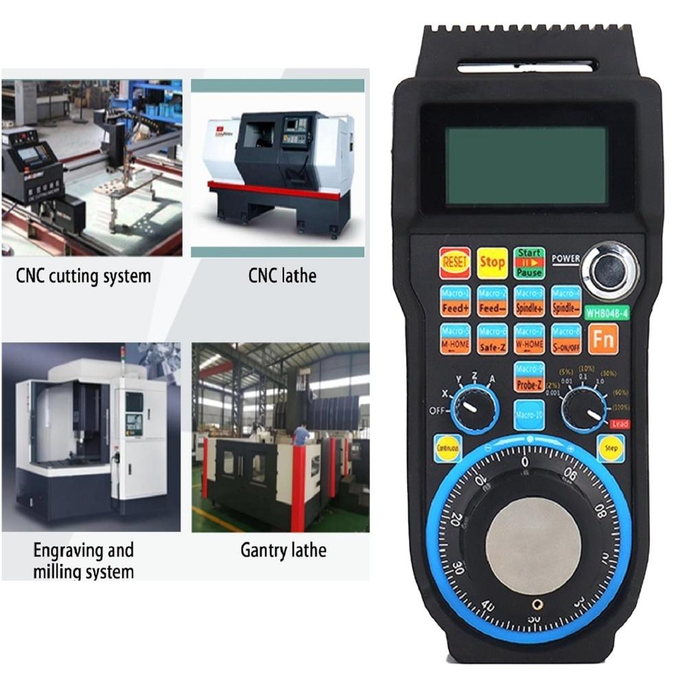 4 Axis USB Handwheel Controller with LCD Display for CNC Machines Adjustable Step Distance and Macro Functionality