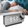 Projection Alarm Clock Time Date Temperature Display 180 Degree Wide Angle HD LED Screen Projectable Clock for Home