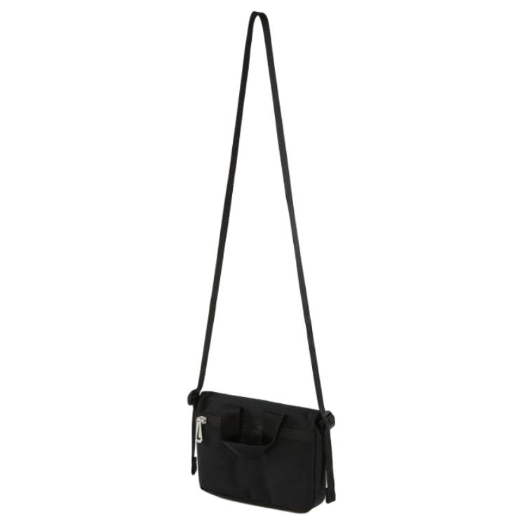 Nike Solid Color Minimalist Logo Patch Versatile Fabric Shoulder Crossbody Bag Women Bags Black HQ2109-010