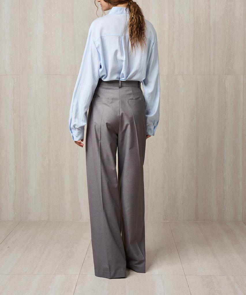 RE RHEE Pleated Wide Trousers Gray