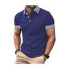 Men’s Short Sleeve Polo Shirt Classic Fit Soft Cotton Knit Top with Trim and Button Placket for Casual Wear