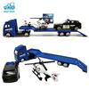 MORYTRADE Scale Blue Police Vehicle Set of 3 Trailer Toy Work Miniature Cars 1/64 Trucks, Cars, Vehicles,