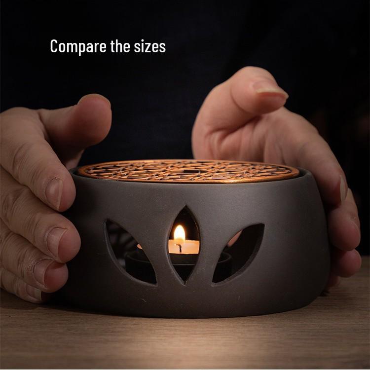 Handmade Ceramic Teapot Warmer and Candle Holder