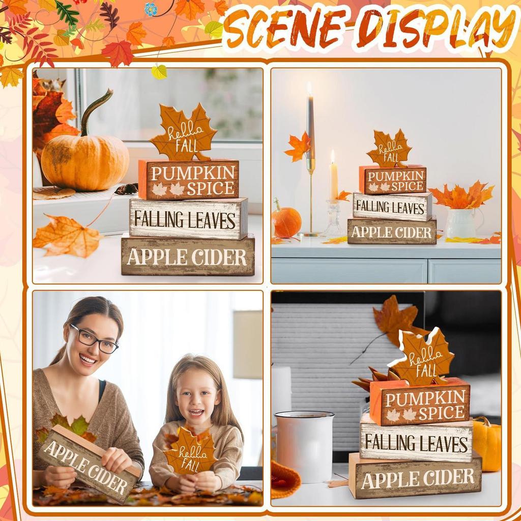 Herbst Holztischdeko Herbstdekorationen Herbst Holzschild Ahorn Herbsternte Partygeschenke für Tischmitte Kamin