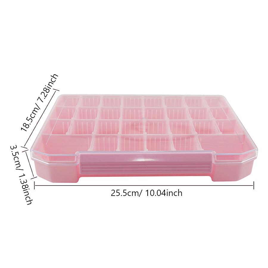30 Compartments Large Capacity Storage Box for Nail Art Rhinestones, Jewelry, Beads, Small Parts Organizer