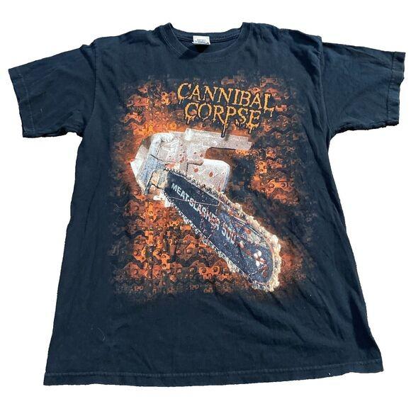Cannibal Corpse metal band Meat Slasher vtg black t-shirt QT6107 XL