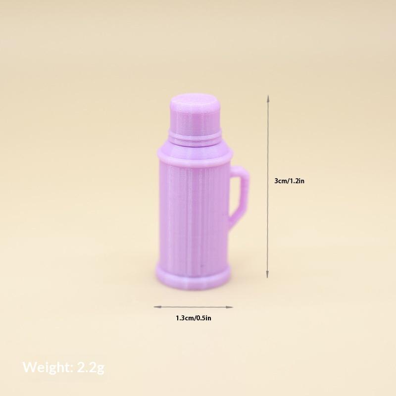 1Pcs Mini Pastel Thermos Models Cute Design Sturdy Plastic For Dollhouse Sand Table Decor Pography Props