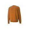 Puma Color Block Pattern Pullover Crew Neck Sweater Men Tops Caramel 535804-66