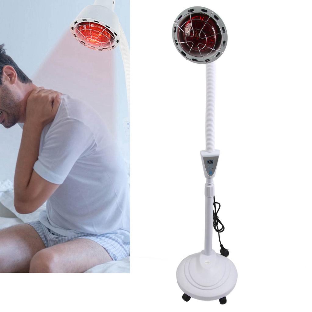275W Floor Stand Infrared Light Heating Therapy Lamp Pain Relief Adjustable Skin Care Lamp