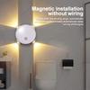 4 LED Magnetic Induction Lamp Smart  Gradient Night Light Rechargeable Wall Light for Bedroom Cabinet Wardrobe Staircase Use