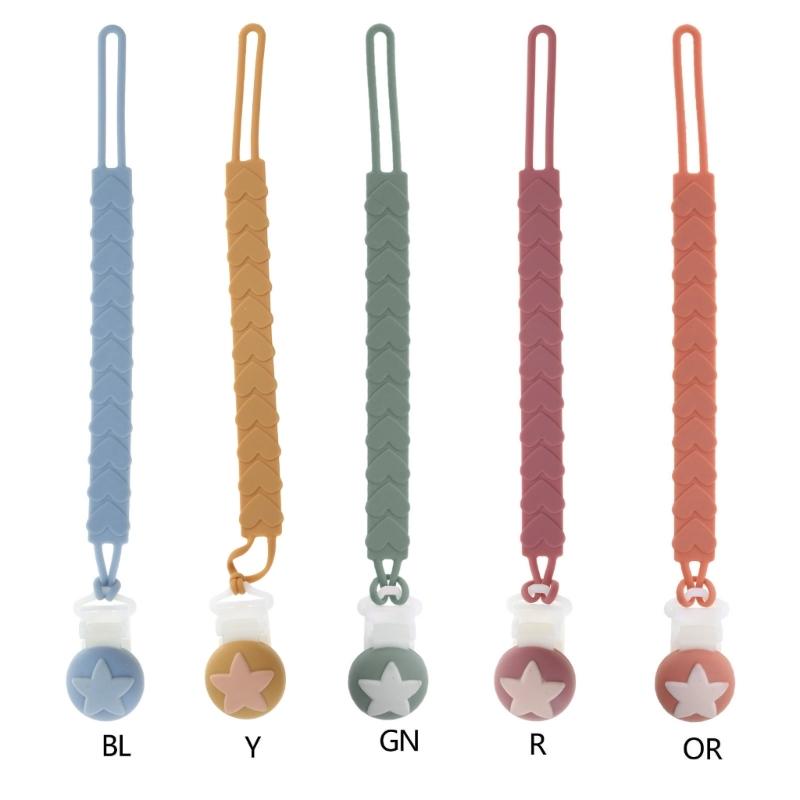 Baby Pacifier Clip Chain Teething Chain Infant Clamp Dummy Nipple Holder Leash Newborn Chew Pendant Accessories