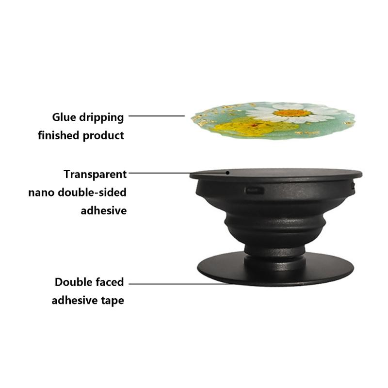 Glue Dropping Mold for Airbag Phone Bracket Diy Seamless Adhesive Resin Phone Bracket Base Silicone Mold with Support