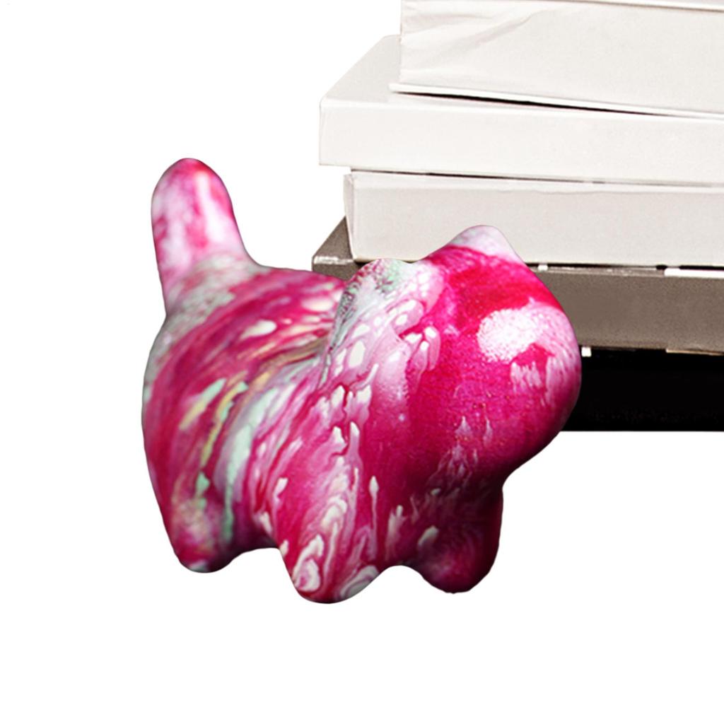 Wooden Cat Ornament Desk Miniatures Statues Cute Carved Cats Art Crafts Floating Paint Micro-landscape Decorations for Bookcase