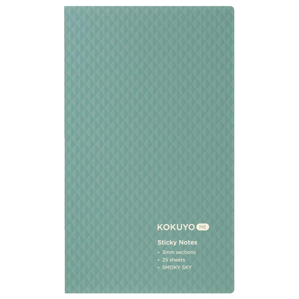 KOKUYO Sticky Notebook Sticky KOKUYO 25 3mm SMOKY SKY Notes, Notes, ME, sheets, grid, Blue, KME-FNT1S3GB