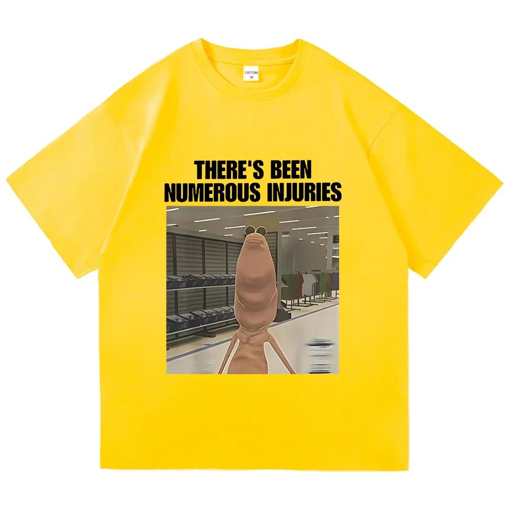 

There s Been Numerous Injuries Marcus The Worm Funny Meme T-Shirt Men s Women Fashion Hip Hop T-shirts Cotton Casual T Shirts 4XL