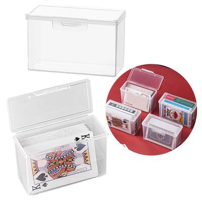 Lot de 4 Boîtes de Rangement Transparents pour Cartes pour l'Organisation des Cartes Boîte de Rangement pour Cartes à Jouer Fermeture Sécurisée pour une Gestion Facile