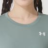 Under Armour Modny Wygodny Oddychający T-shirt z Krótkim Rękawem Damskie topy Zielony 1384231-348