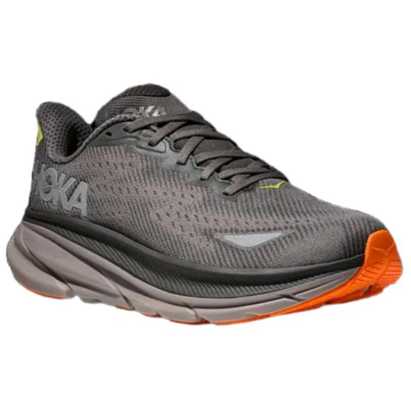 HOKA ONE ONE Clifton 9 Abrasion Resistant Running Shoes Men's Gray Sneakers 1141470F-ALTG