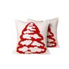 45X45CM Christmas Embroidery Throw Pillow Cover Christmas Tree Pattern Waist Cushion Cover Decor Home Decorative Pillowcase