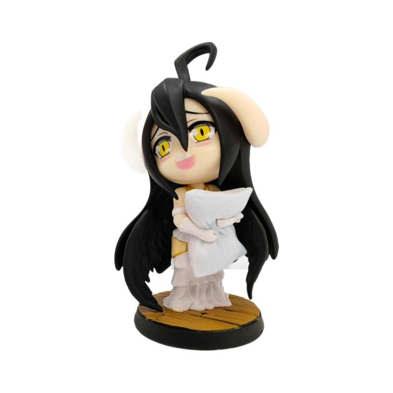 12cm Anime Overlord Pillow Albedo Q Version Pvc Action Figure Model Doll Collection Decoration Kid Birthday Toy Gift
