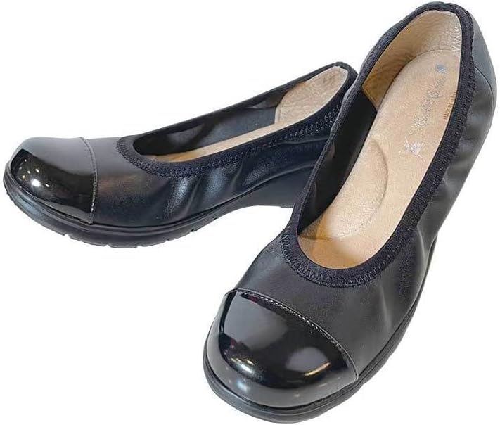 

[Rack Rack] Туфли-лодочки Flying Pumps Эмаль Двухцветные Черные 24.5см + Оригинальный набор салфеток P-MART