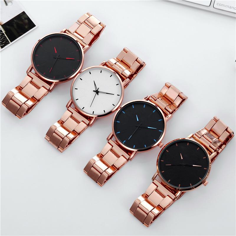 Men's Business Steel Band Wristwatch Simple Scale Thin Quartz Watch
