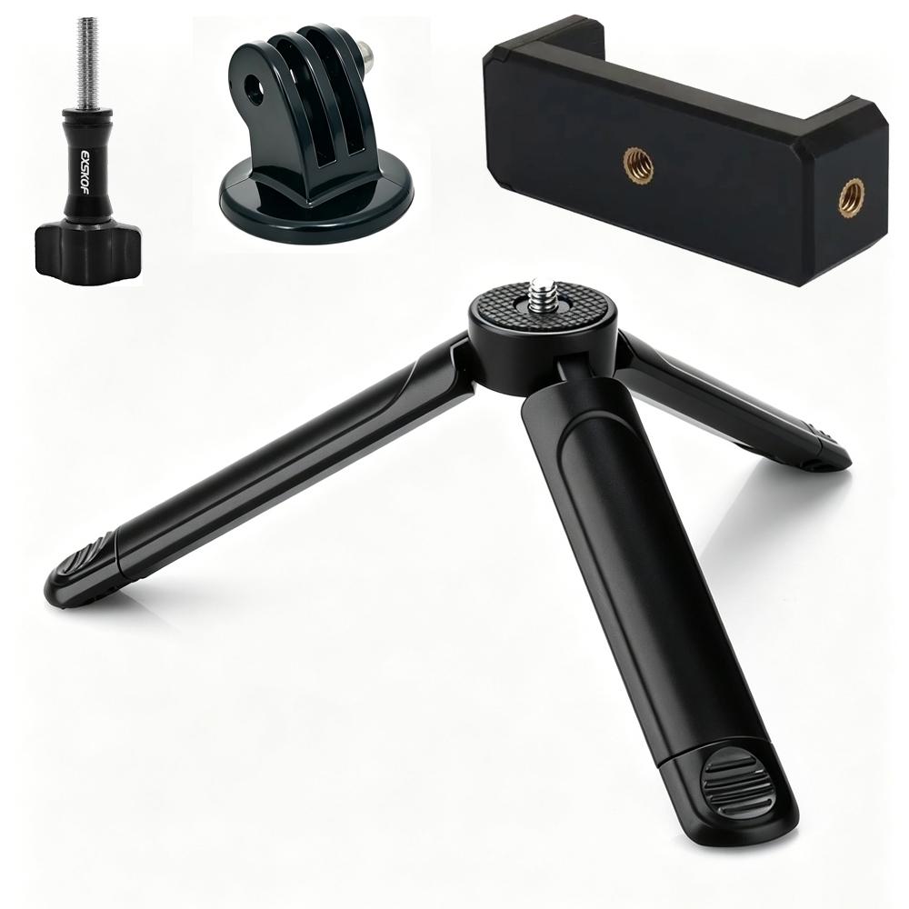 Small Tabletop Mini Tripod for GoPro DJI Insta360 Action Camera Portable Desktop Stand for Video Call Selfie Vlog