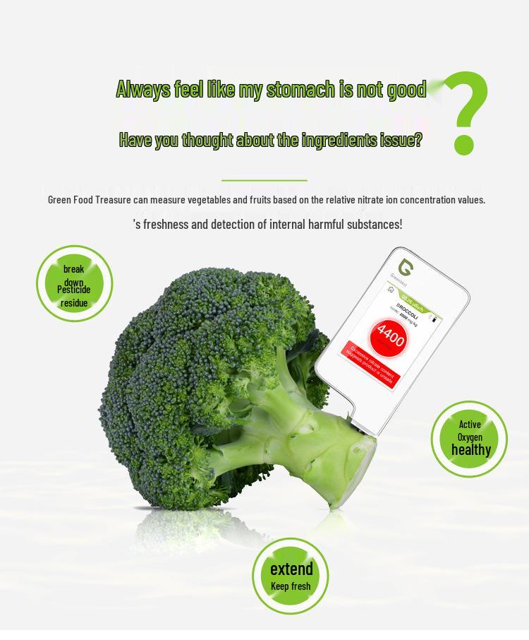 GreenTest 1 Portable Nitrate Tester for Fruits and Vegetables with Capacitive Screen