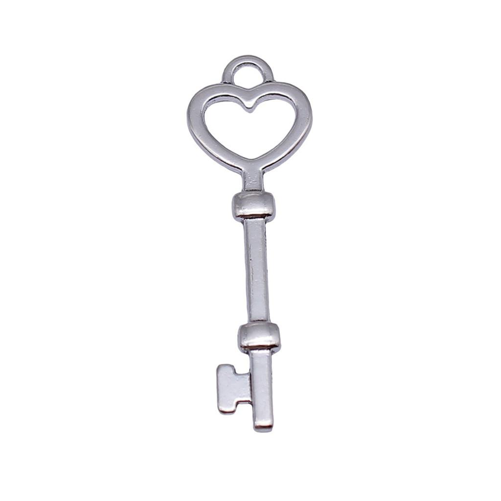 Simple Skeleton Key Charms Multi Color Alloy Pendants For Vintage Themed Jewelry