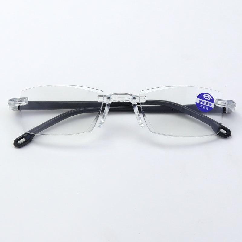 HD Anti-Blue Light Auto-Adjusting Zoom Reading Glasses - Black Tech Design